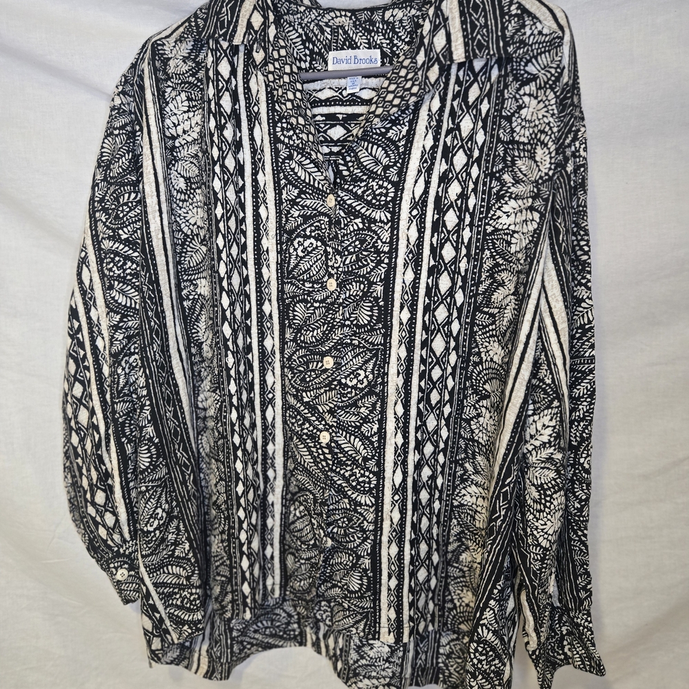 David Brooks Black and White Men's Jacket